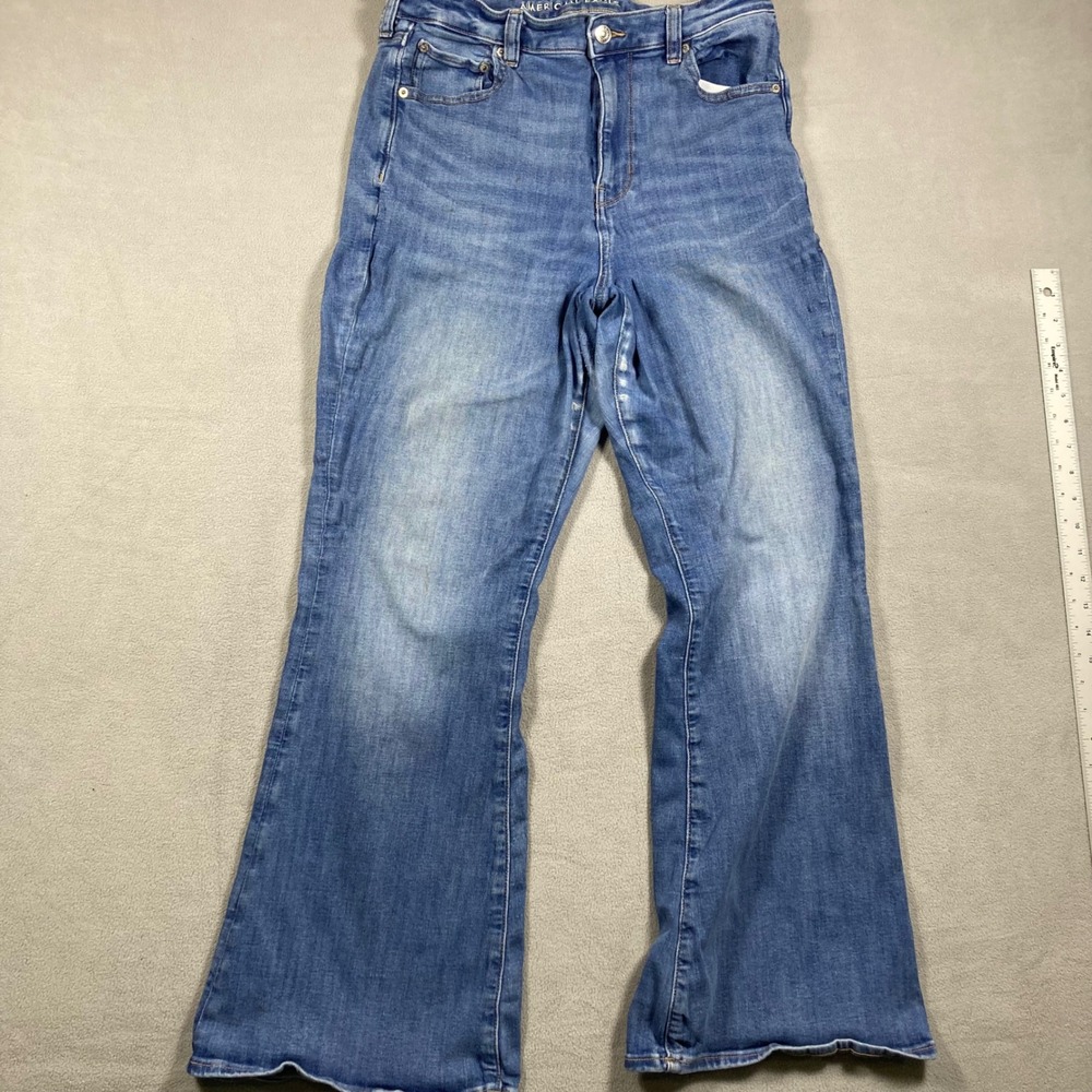 American Eagle Jeans Womens 14 Blue Flare Next Level Stretch Medium Wash